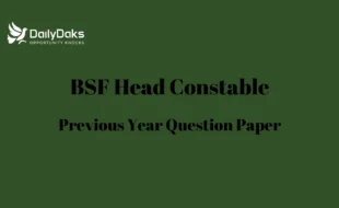 BSF Head Constable Previous Year Question Paper