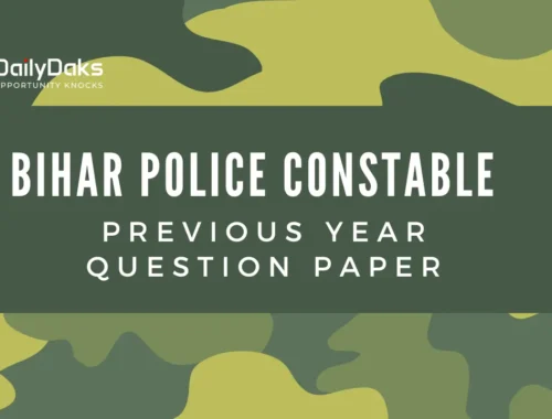 Bihar Police Constable Previous Year Question Paper