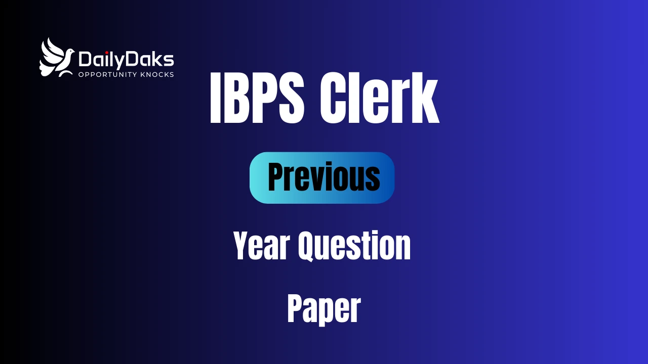 IBPS Clerk Previous Year Question Paper