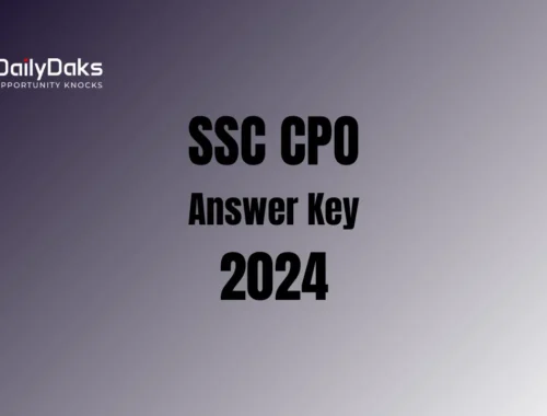 SSC CPO Answer Key 2024