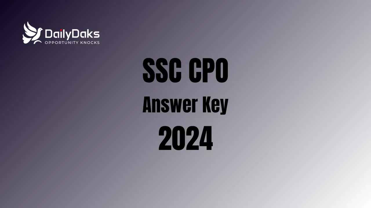 SSC CPO Answer Key 2024