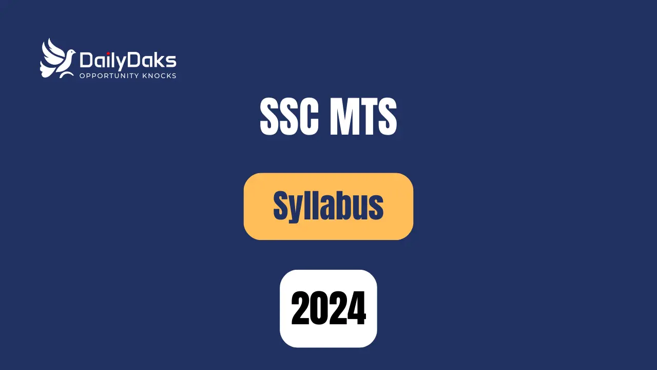 SSC MTS Syllabus 2024