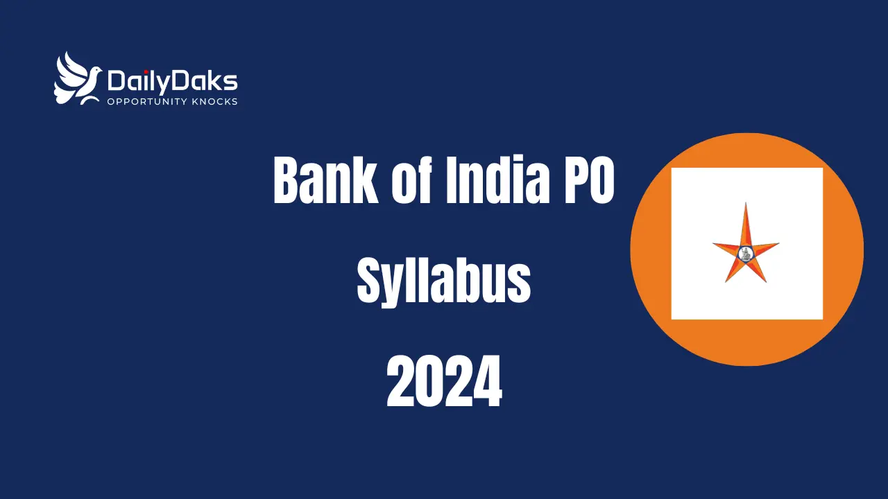 Bank of India PO Syllabus