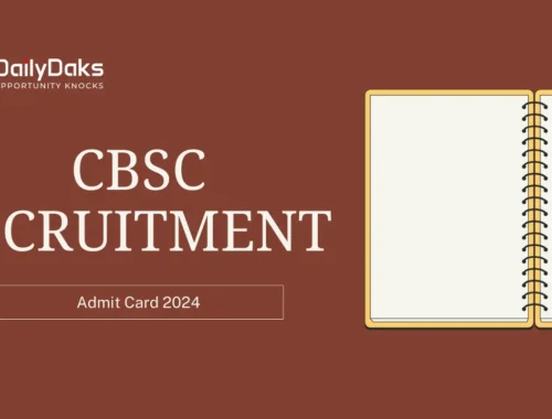 CBSC Recruitment Admit Card 2024