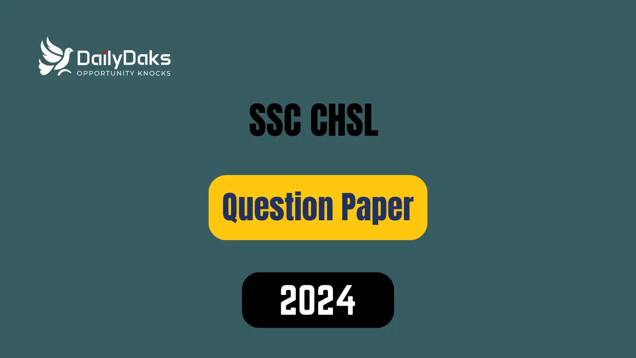 SSC CHSL Question Paper 2024