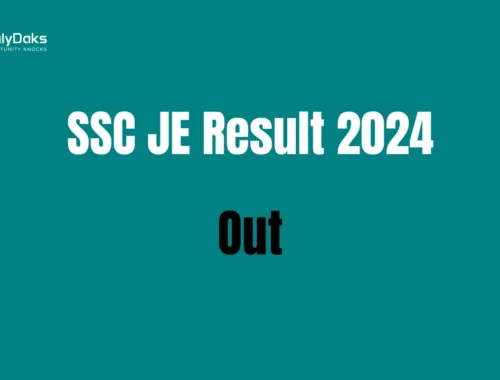 SSC JE Result 2024 Out