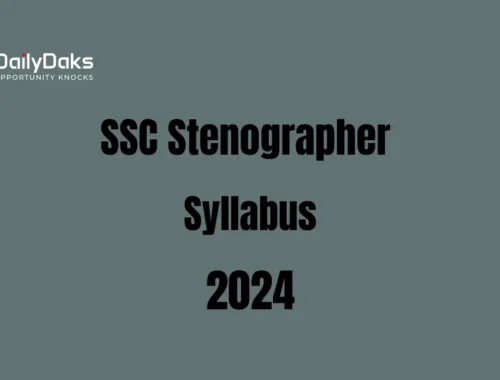 SSC Stenographer Syllabus 2024