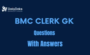 BMC Clerk GK Questions With Answers