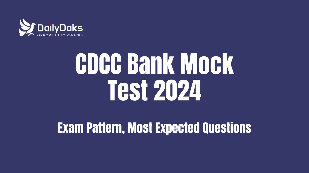 CDCC Bank Mock Test 2024