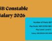 SSB Constable Salary 2026